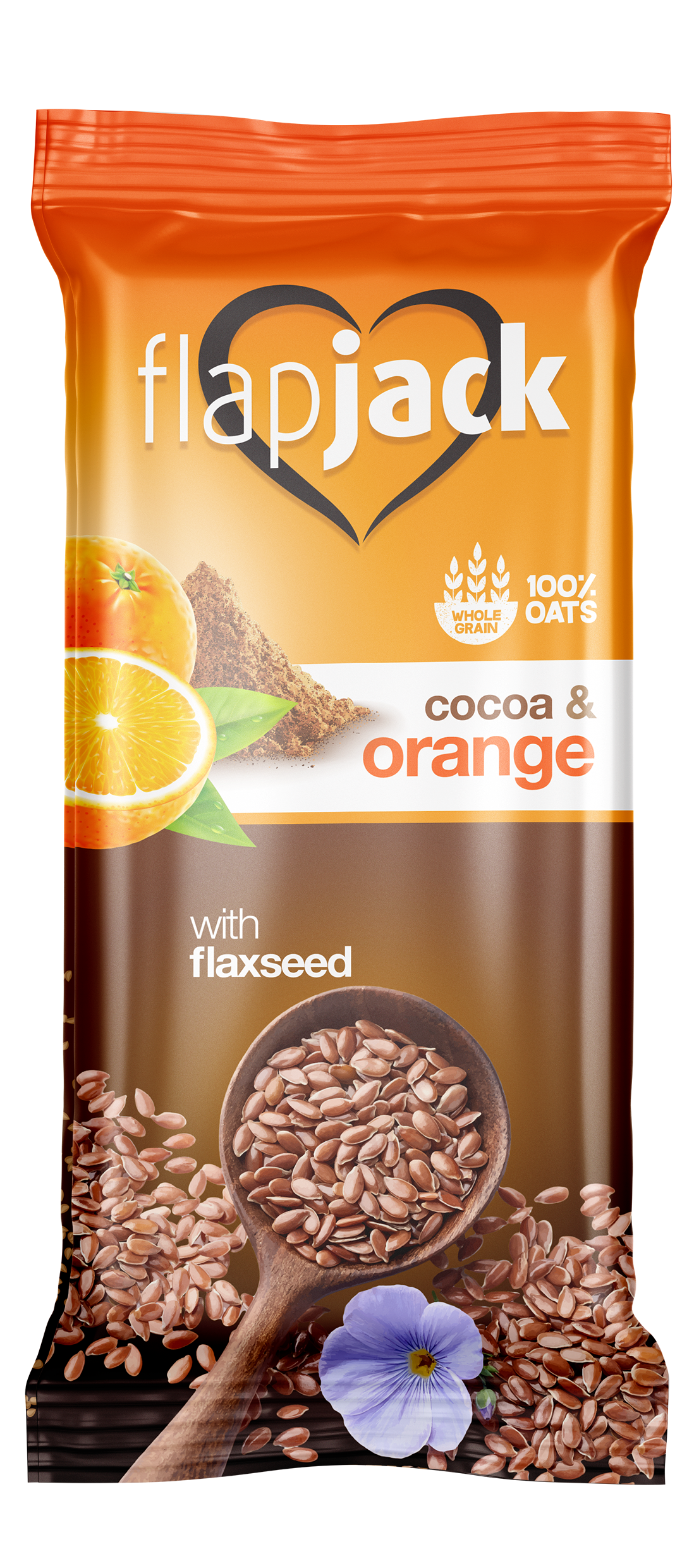 Orange Cocoa Flaxseed FlapJack